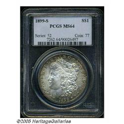 1899-S S$1 MS64 PCGS. A well struck, lustrous exa
