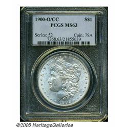 1900-O/CC S$1 MS63 PCGS. The CC mintmark is clear