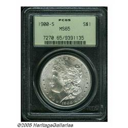 1900-S S$1 MS65 PCGS. A bright, snow-white Gem, f