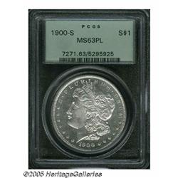 1900-S S$1 MS63 Prooflike PCGS. A brilliant, suit