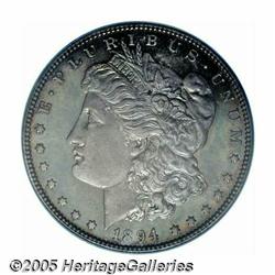 1894 S$1 PR65 PCGS. Warm gunmetal gray toning wit