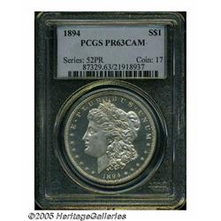 1894 S$1 PR63 Cameo PCGS. The 1894 has always bee