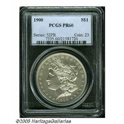 1900 S$1 PR60 PCGS. This needle-sharp steel-gray 