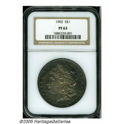 1902 S$1 PR63 NGC. This proof displays medium-int