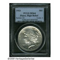 1921 S$1 MS64 PCGS. Well struck and highly lustro