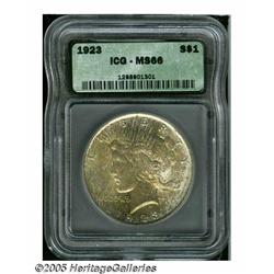 1923 S$1 MS66 ICG. Well struck and highly lustrou
