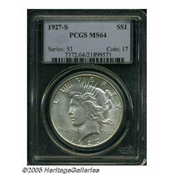 1927-S S$1 MS64 PCGS. Frosty luster and essential