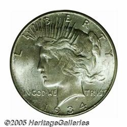 1934-S S$1 MS63 PCGS. Exuberant mint luster is th