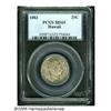 Image 1 : 1883 25C Hawaii Quarter MS65 PCGS. Dappled sea-gr