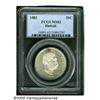 Image 1 : 1883 50C Hawaii Half Dollar MS62 PCGS. Semi-refle