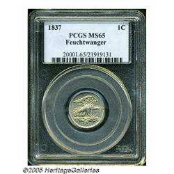 1837 1C Feuchtwanger Cent MS65 PCGS. Low-120, HT-