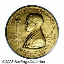 Edward H. Harriman Memorial Medal. Gold. 70 mm. 2
