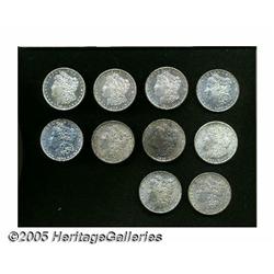 An Uncertified Morgan Dollar group that includes:
