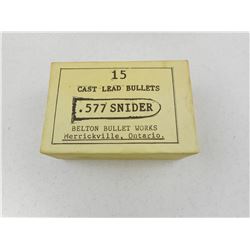 BELTON BULLET WORKS .577 SNIDER AMMO