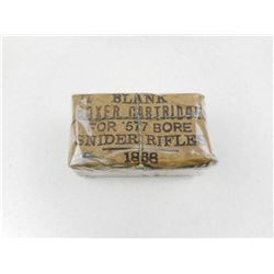 BLANK BOXER CARTRIDGE FOR .577 BORE SNIDER RIFLES DATED 1868