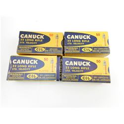 CANUCK 22 LONG RIFLE AMMO IN VINTAGE CIL BOXES