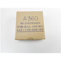 A360 9MM BALL CDN MK1 LOT 176-DAQ-65 AMMO