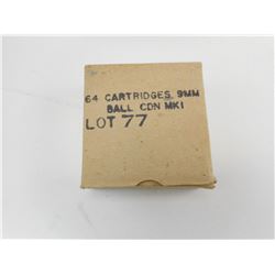 9MM BALL CDN MK1 LOT 77 AMMO