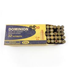 32 AUTOMATIC AMMO ASSORTED