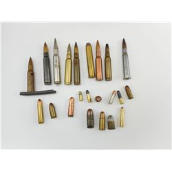 ASSORTED AMMO INCLUDING 22 AQUILA SNIPER, 22 WMR, 7.62 X25, 32  S&W, 44 BULLDOG