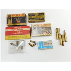 WINCHESTER 30-30 AMMO, DOMINION 32 COLT AUTO AMMO, IMPERIAL 12 GA. 2 3/4" SHOTGUN SHELLS, ASSORTED A