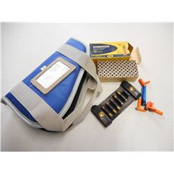 38 SPECIAL AMMO, 38 SP BRASS, GUN CASE, AND DUMMY'S