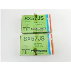 8 X 57 ASSORTED AMMO
