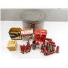 Image 2 : ASSORTED SHOT GUN SHELLS, IN ROUND METAL TIN