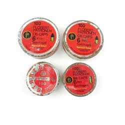 6MM FLOBERT-PARONEN CB CAPS, FLOBERT-PATRONEN BB CAPS, .22 CAL STARTS