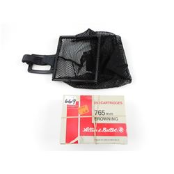 7.65MM BROWNING (32 AUTOMATIC) AMMO, INCLUDING HANDGUN BRASS CATCHER