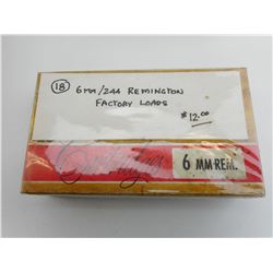 6MM/ 244 REMINGTON AMMO