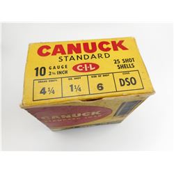 10 GA. CANUCK SHOTGUN SHELLS, 12 GA. SHOTGUN SHELLS, 20 GAUGE