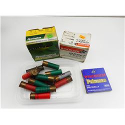 ASSORTED 12 GA. SHOTGUN SHELLS, PRIMERS