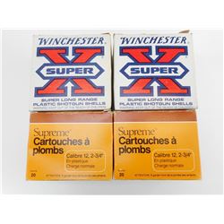 12 GAUGE SHOTSHELLS, WINCHESTER, & SUPREME