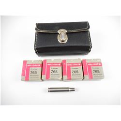 SELLIER & BELLOT 7.65 BROWNING AMMO, WITH 30-06 ADAPTER IN BLACK CASE