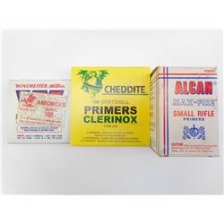 ASSORTED PRIMERS, LARGE RIFLE NO. 8 1/2-120, SHOTSHELL, SMALL RIFLE