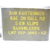 Image 4 : .30 BALL M2 AMMO ON STRIPPER CLIPS IN BANDOLEERS, ALL IN METAL TIN
