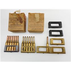 7.35 CAL. AMMO IN STRIPPER CLIPS, EXTRA STRIPPER CLIPS