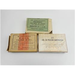 30 CAL BALL, AND TRACER AMMO, 30 CAL. DUMMY