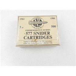 COMMEMORATIVE DUMMY .577 SNIDER CARTRIDGES