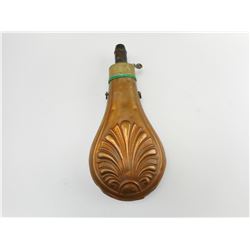 ANTIQUE BRASS BLACK POWDER FLASK