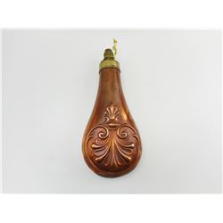 ANTIQUE BRASS BLACK POWDER FLASK