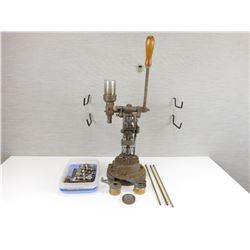 POTTER RELOADING PRESS, INCLUDING DIES AND ACCESSORIES