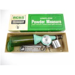RCBS UNIFLOW POWDER MEASURE LARGE & SMALL DRUMS BOX