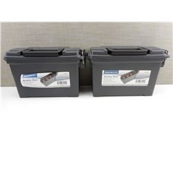 2 PLASTIC AMMO BOXES