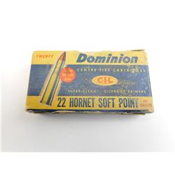 22 HORNET SOFT POINT AMMO