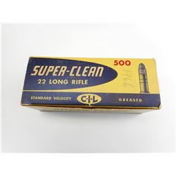 CIL SUPER CLEAN 22 LONG RIFLE AMMO IN VINTAGE BOXES