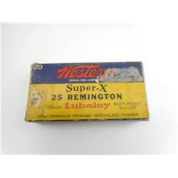 WESTERN SUPER- X 25 REMINGTON AMMO