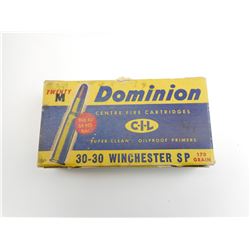 DOMINION 30-30 WINCHESTER SP AMMO