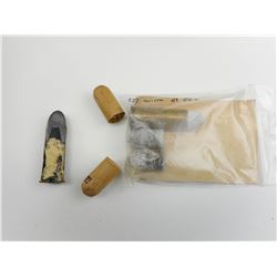 COLLECTOR 577 SNIDER AMMO, WITH BULLETS, AND .577 CUT IN HALF